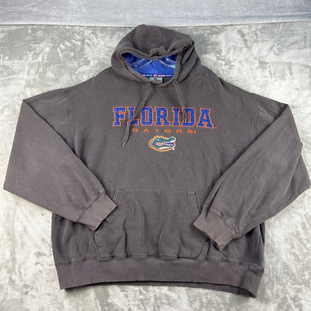 Colosseum Florida Gators Hoodie Mens XXL NCAA Football Charcoal Grey EUC